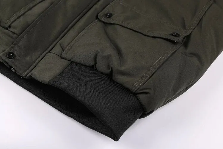 Men's Winter Cotton Padded Thermal Down Hooded Bomber | Men's Warm Parka