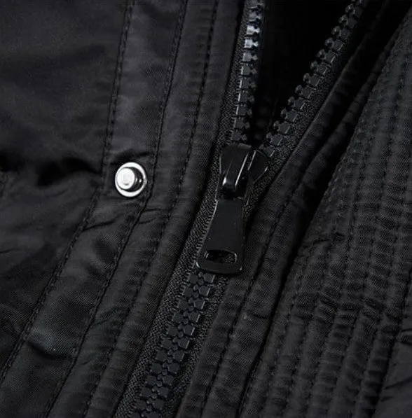 Men's Winter Loose Parka With Fur Hood