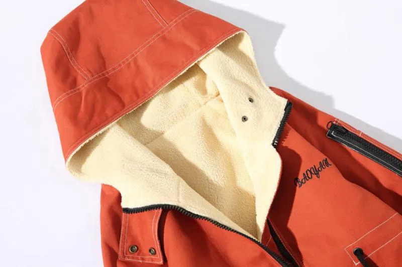 Men's Winter Solid Colored Parka | Plus Size