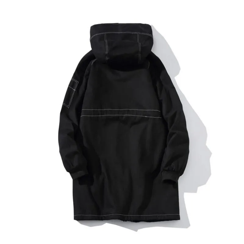 Men's Winter Solid Colored Parka | Plus Size