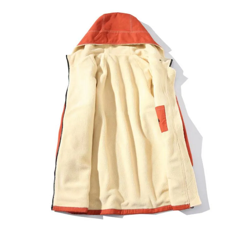 Men's Winter Solid Colored Parka | Plus Size