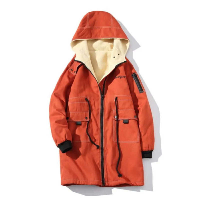 Men's Winter Solid Colored Parka | Plus Size