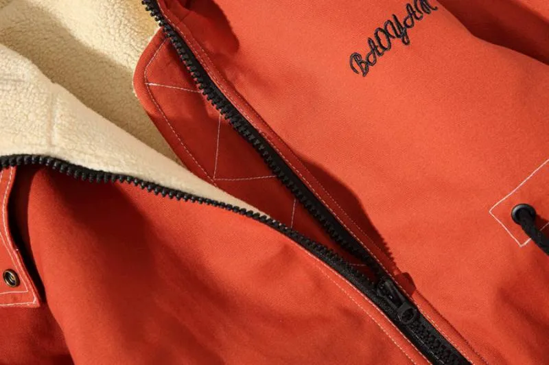 Men's Winter Solid Colored Parka | Plus Size
