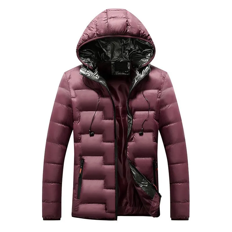 Men's Winter Solid Colored Parka