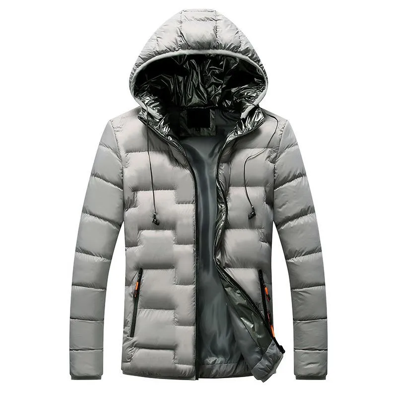 Men's Winter Solid Colored Parka