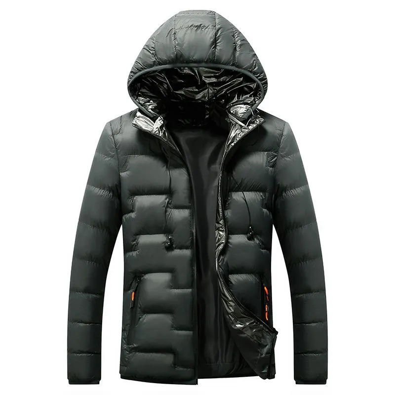 Men's Winter Solid Colored Parka