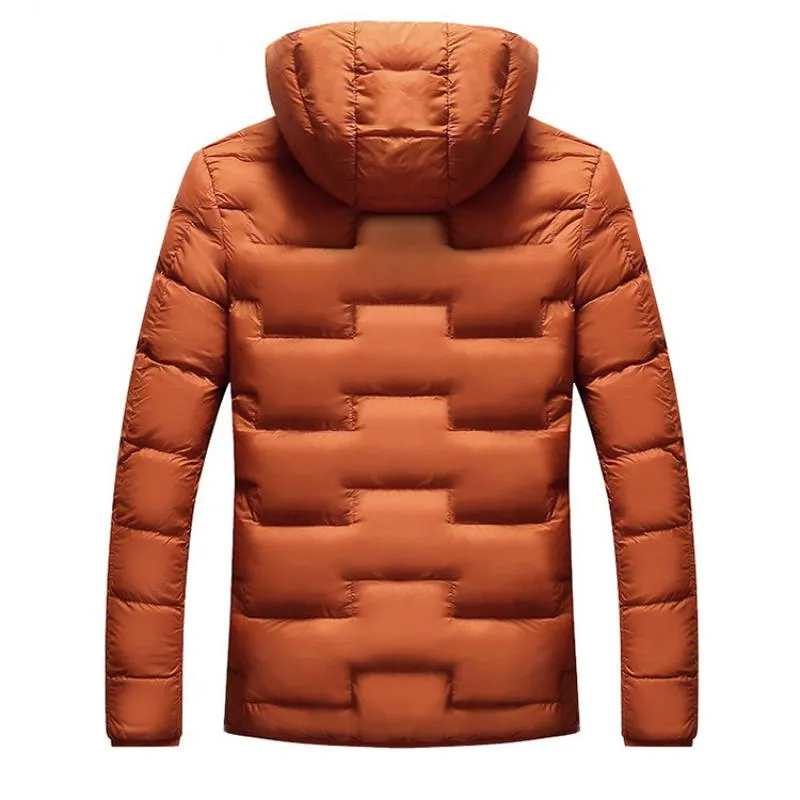 Men's Winter Solid Colored Parka
