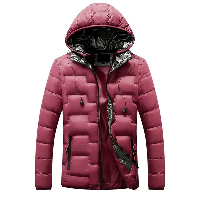 Men's Winter Solid Colored Parka