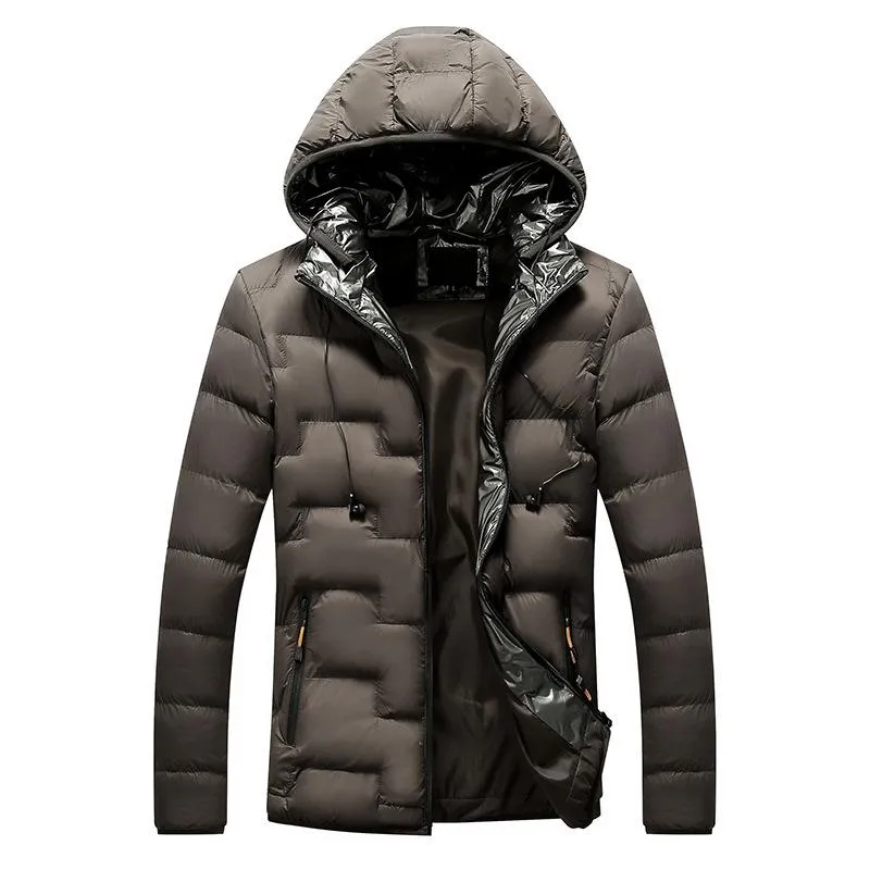 Men's Winter Solid Colored Parka