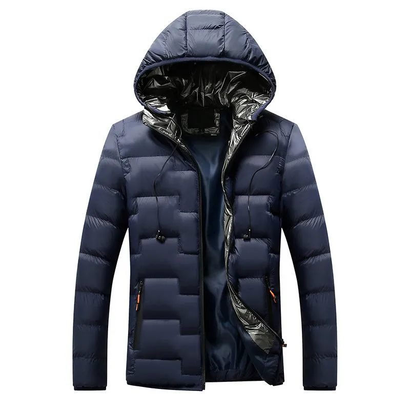 Men's Winter Solid Colored Parka