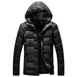 Men's Winter Solid Colored Parka