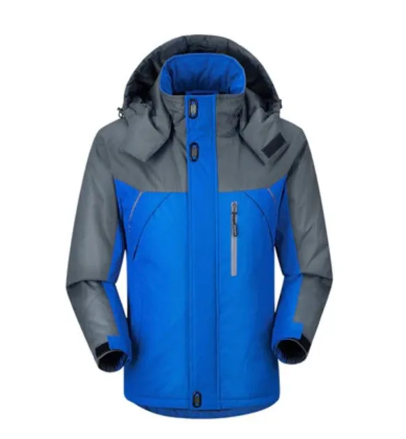 Men's Winter Thermal Waterproof Down Parka With Velvet Lining