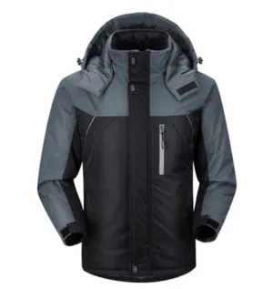 Men's Winter Thermal Waterproof Down Parka With Velvet Lining