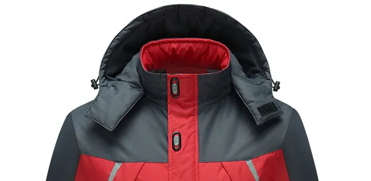 Men's Winter Thermal Waterproof Down Parka With Velvet Lining