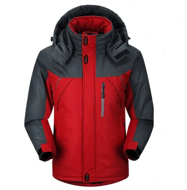 Men's Winter Thermal Waterproof Down Parka With Velvet Lining