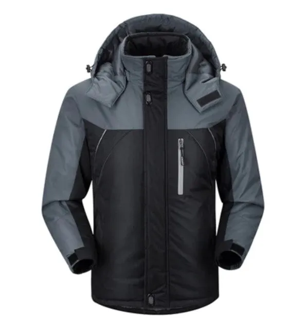 Men's Winter Thermal Waterproof Down Parka With Velvet Lining