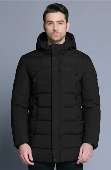 Men's Winter Warm Bio-Down Coat With Detachable Hat