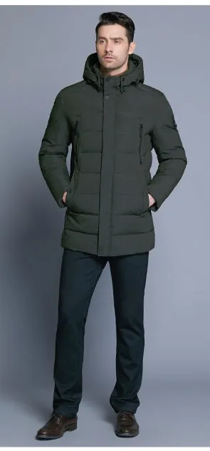 Men's Winter Warm Bio-Down Coat With Detachable Hat