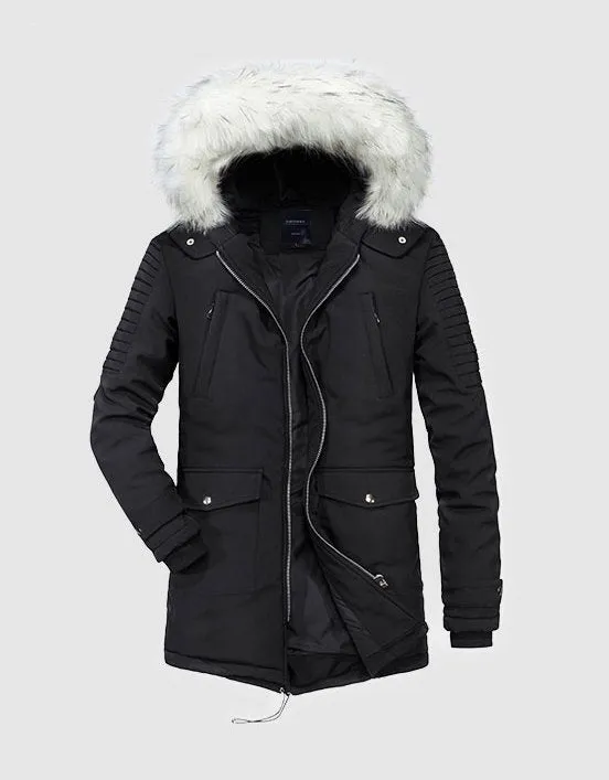 Men's Winter Warm Cotton Hooded Parka | Men's Outwear