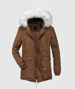 Men's Winter Warm Cotton Hooded Parka | Men's Outwear