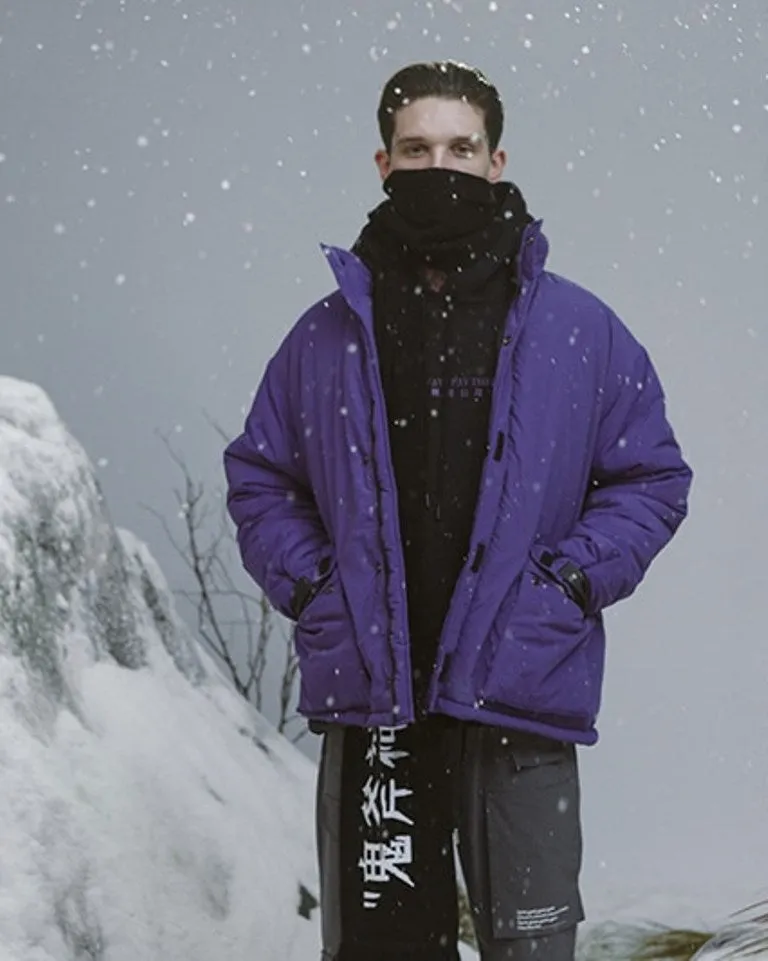 Men's Winter Warm Cotton-Padded Windproof Thick Parka