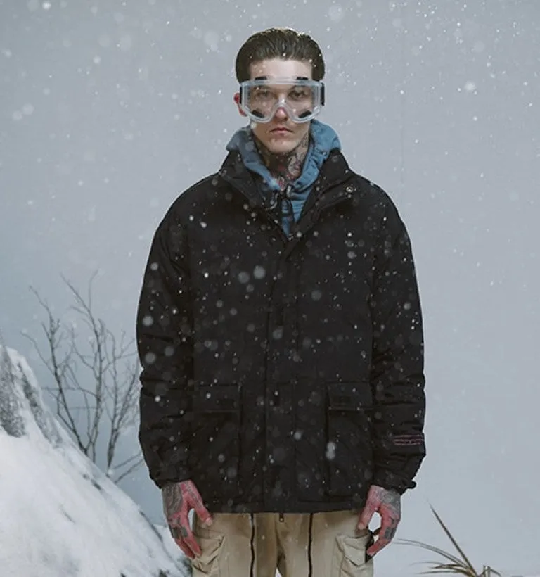 Men's Winter Warm Cotton-Padded Windproof Thick Parka