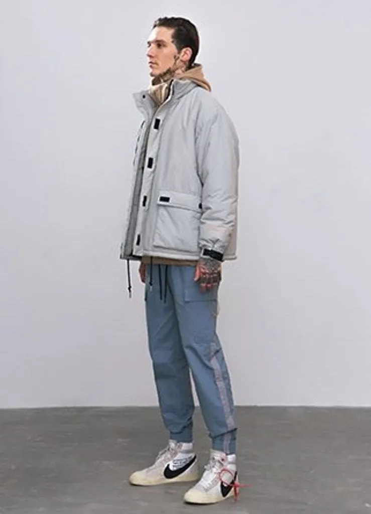 Men's Winter Warm Cotton-Padded Windproof Thick Parka