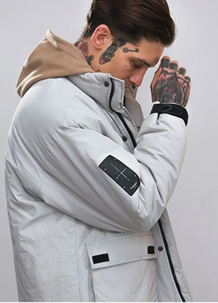 Men's Winter Warm Cotton-Padded Windproof Thick Parka