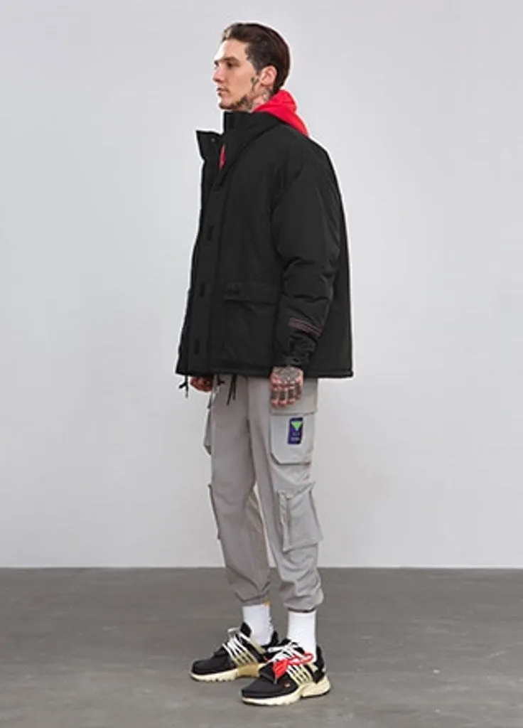 Men's Winter Warm Cotton-Padded Windproof Thick Parka
