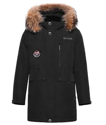 Men's Winter Warm Down Coat With Detachable Fur Hat