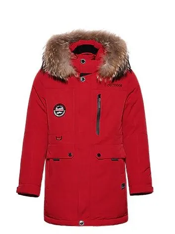 Men's Winter Warm Down Coat With Detachable Fur Hat