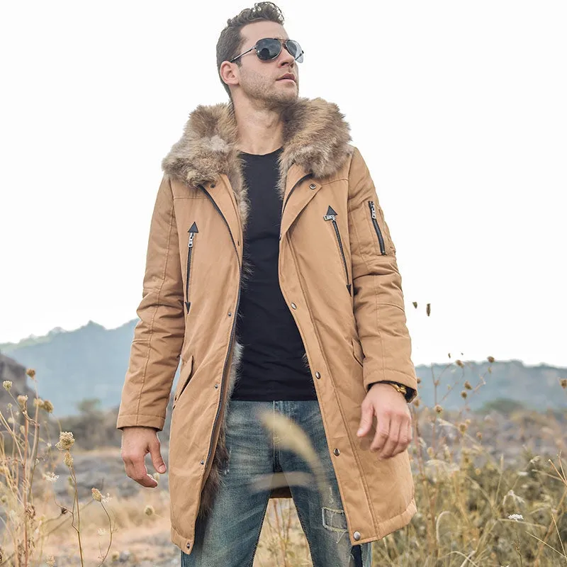 Men's Winter Warm Fur Parka
