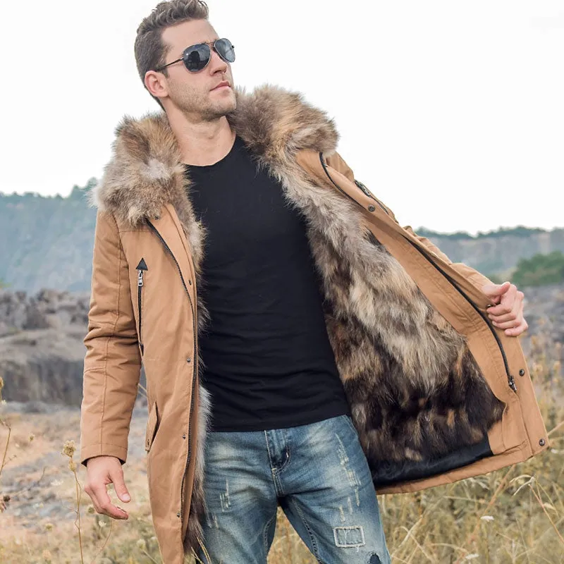 Men's Winter Warm Fur Parka