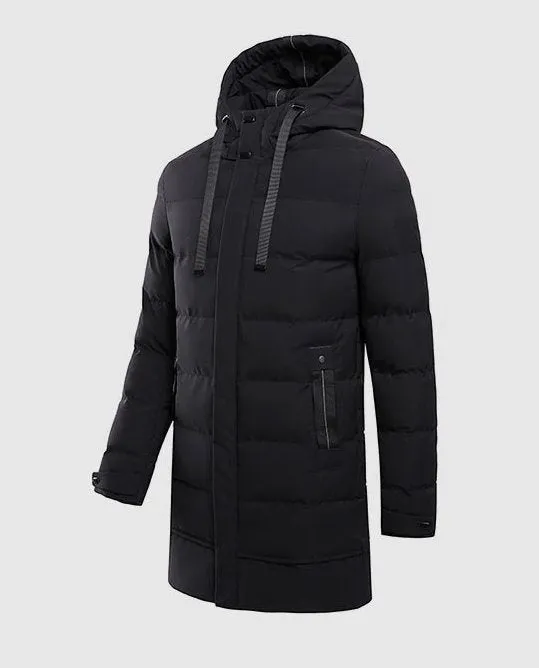 Men's Winter Warm Waterproof Hooded Long Parka
