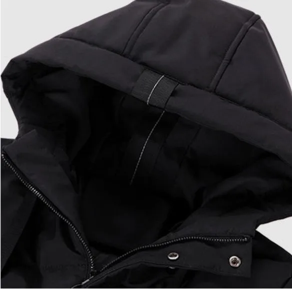 Men's Winter Warm Waterproof Hooded Long Parka