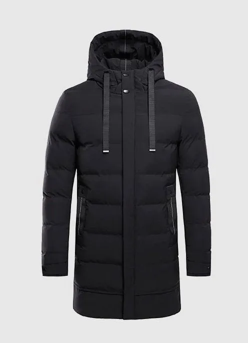 Men's Winter Warm Waterproof Hooded Long Parka