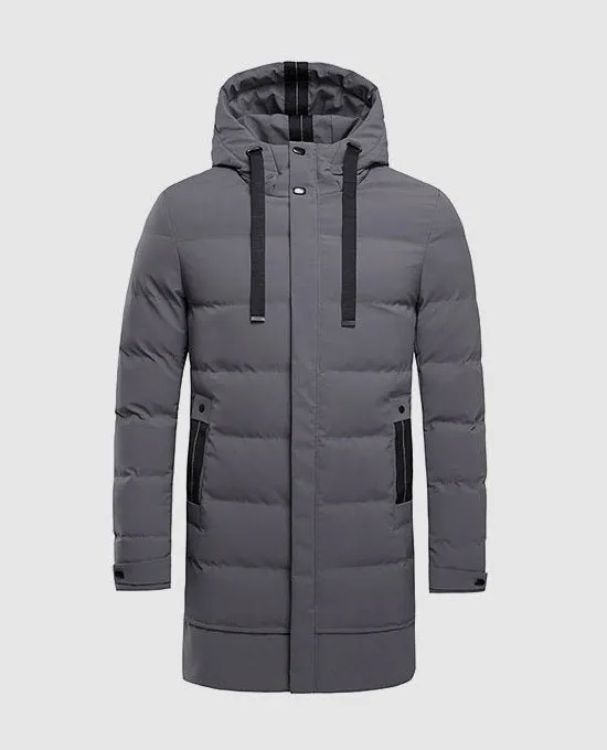 Men's Winter Warm Waterproof Hooded Long Parka