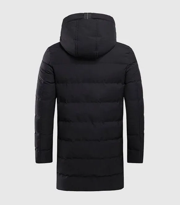 Men's Winter Warm Waterproof Hooded Long Parka