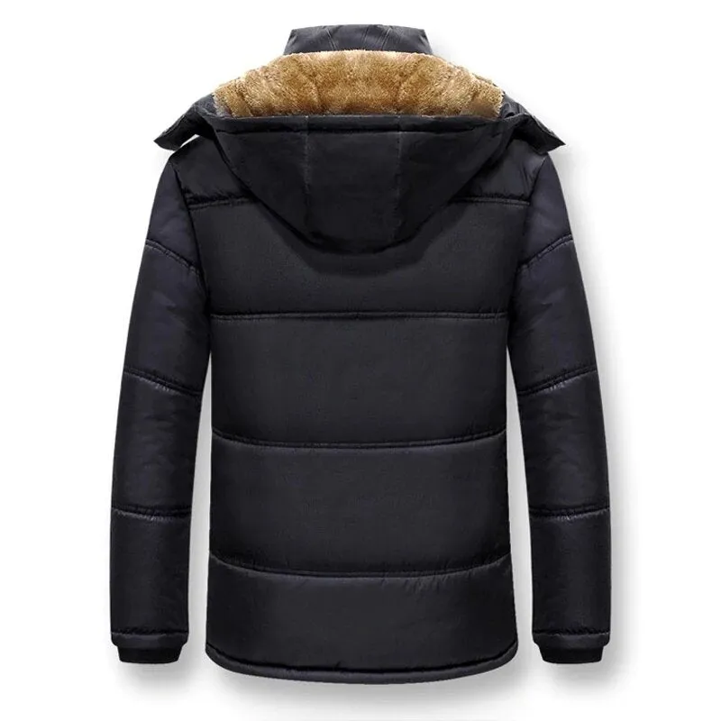 Men's Winter Warm Windproof Parka With Detachable Hat