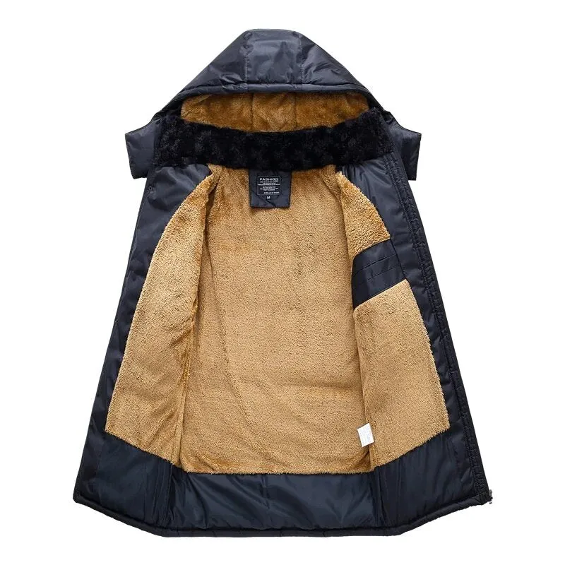 Men's Winter Warm Windproof Parka With Detachable Hat