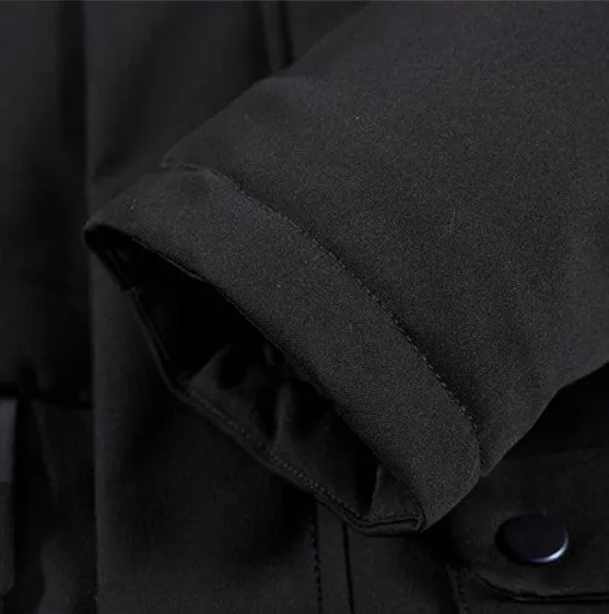 Men's Winter Windproof Thick Tactical Hooded Cotton Parka