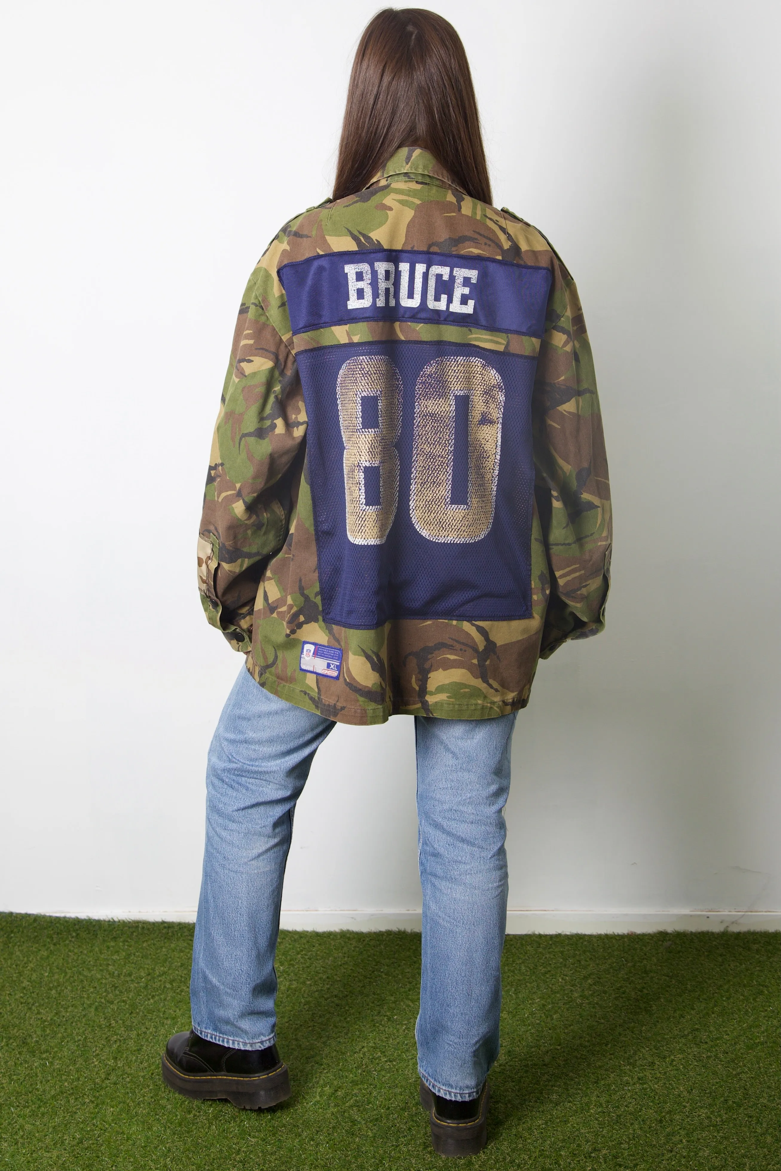 NFL Rams Jersey Reworked Camo Jacket