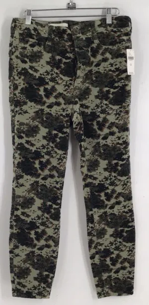 NWT Anthropologie Women's Green Camo High-Rise Skinny Leg Chino Pants - Size 30