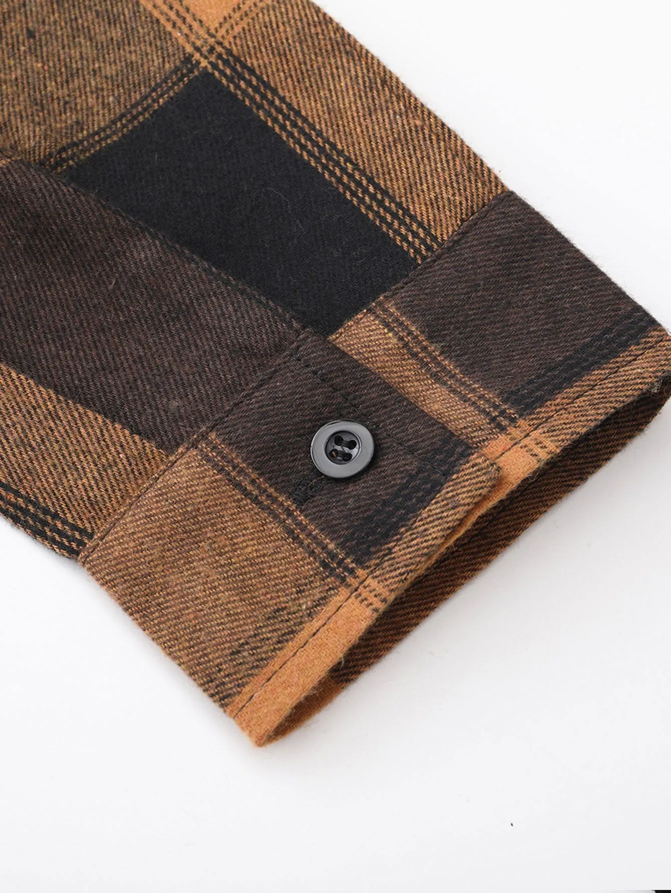 Plaid Corduroy Panel Shirt & Chino Cargo Jogger Pants