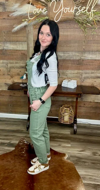 "Sage The Day" Judy Blue Overall