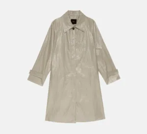 Rails - Hills Mid-Length Shiny Rain Coat in Dune