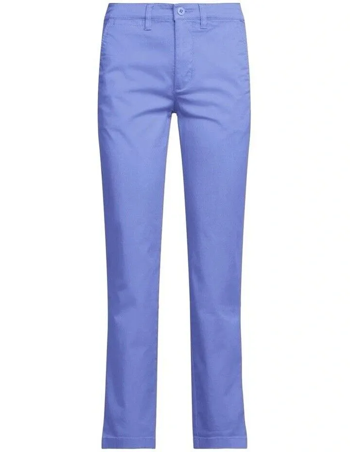 Ralph Lauren Polo Slim Fit Stretch Chino Blue Pants Trousers US 4 UK 8 S Small ladies