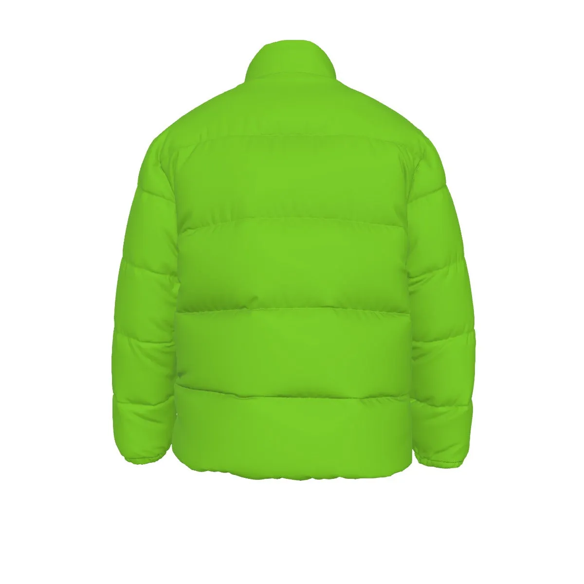 Sixty Eight 93 Logo White Green Apple Unisex Puffer Jacket