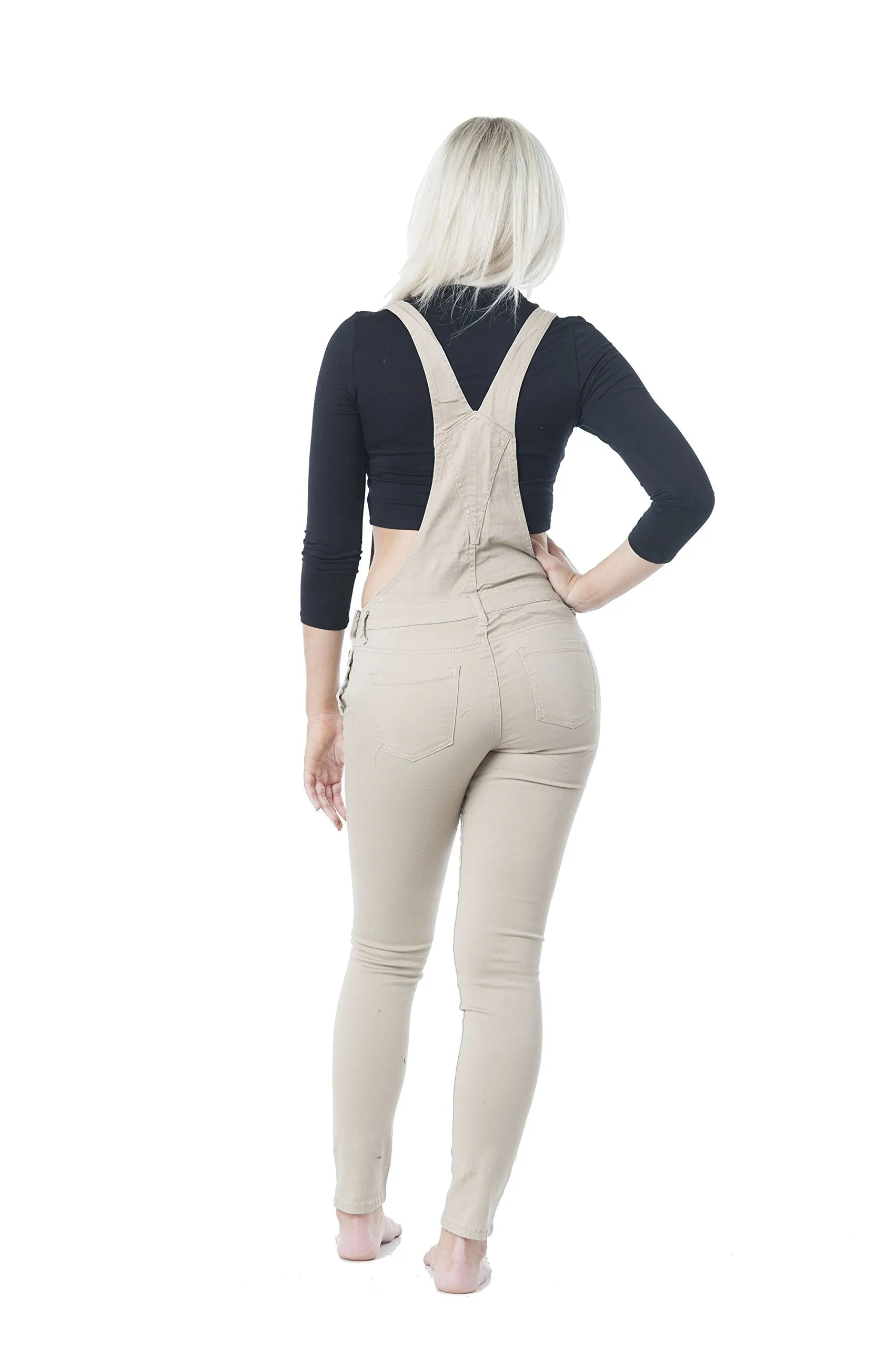 Skinny Pants Front Pockets Overall
