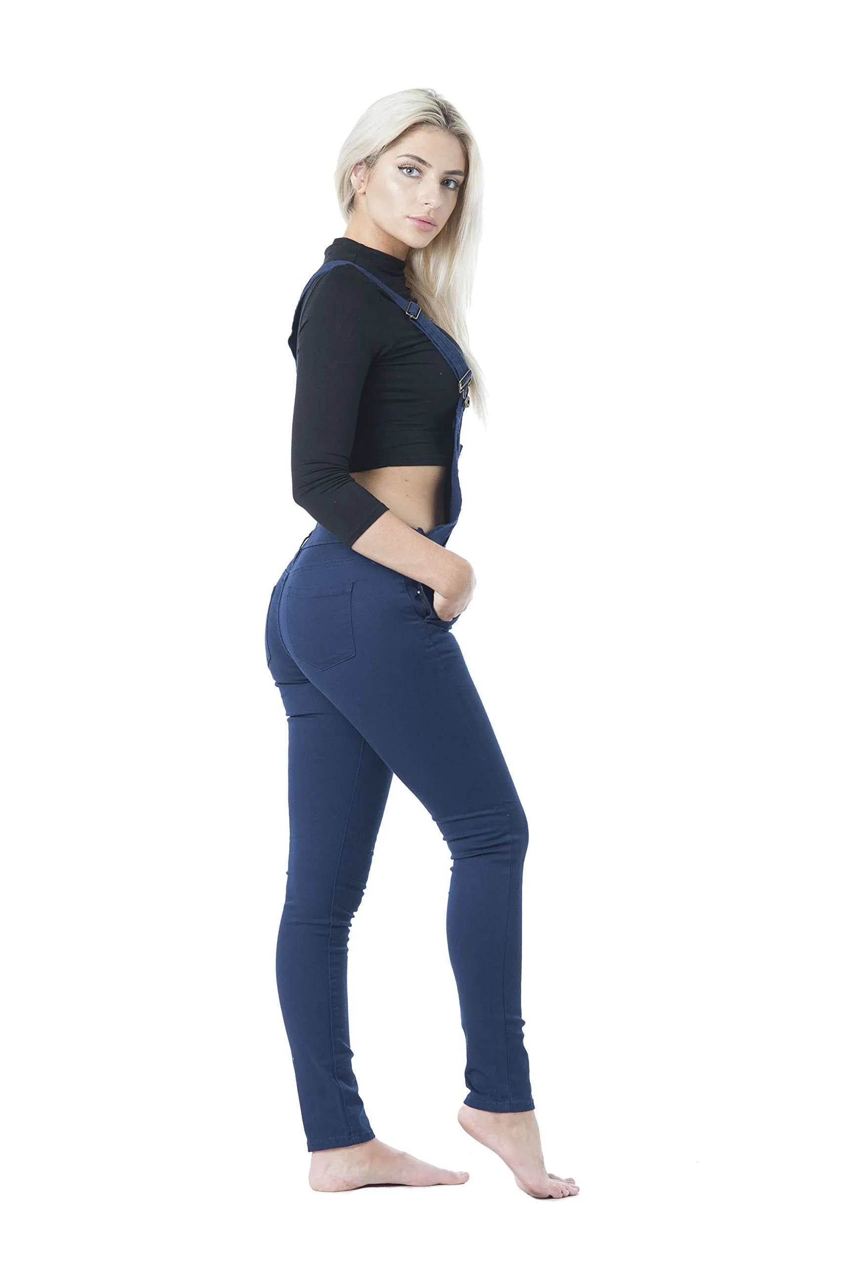 Skinny Pants Front Pockets Overall